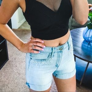 Abercrombie & Fitch Cutoff Embellished Shorts 27